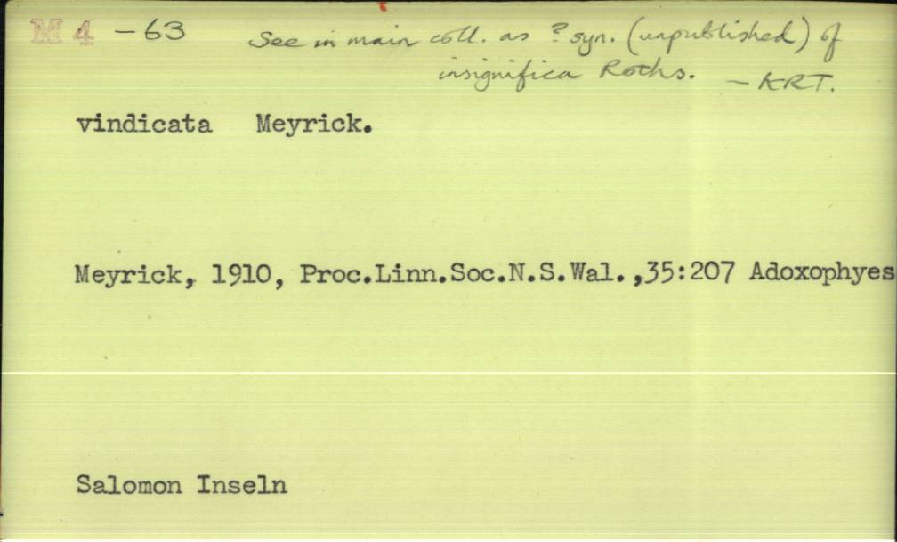front of card